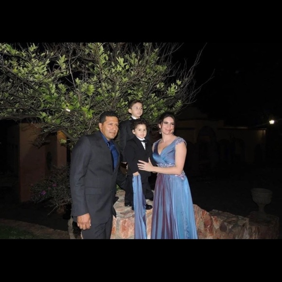 Women’s Long Formal/Prom Blue Dress M - Picture 8 of 8